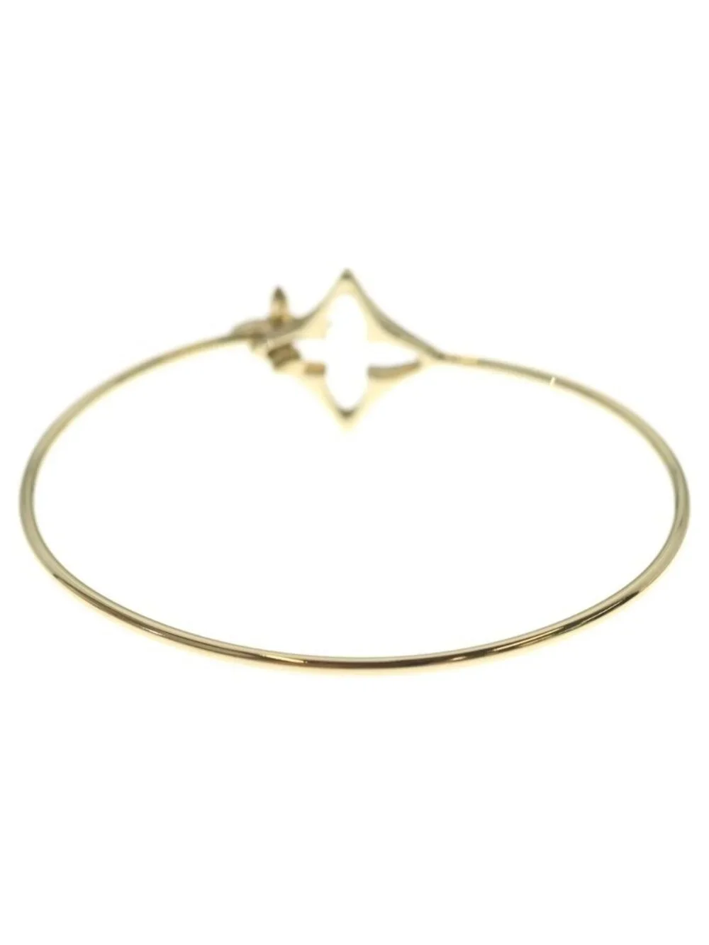 Louis Vuitton Bracelet Rigid LV Flower Glam Bangle Gold